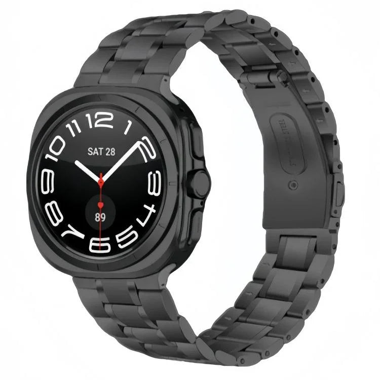 五珠不鏽鋼金屬錶帶，適用於 Samsung Galaxy Watch Ultra / Ultra 2025，適用於 Samsung Galaxy Watch8 / Watch8 Classic