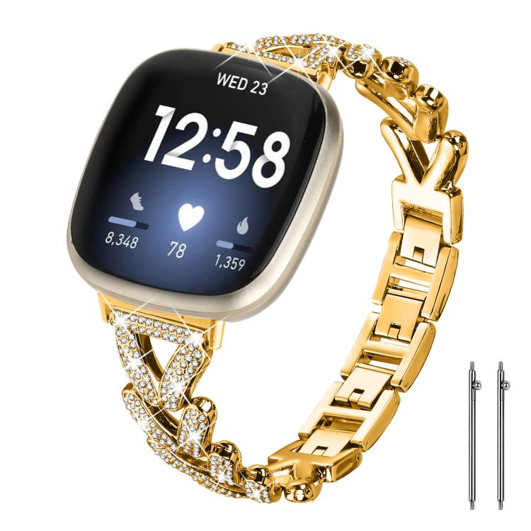 xDfind Small Twist Diamond Metal Watch Band, 20mm For COROS APEX 2 42mm / PACE 2, 20mm For Huawei Watch GT4 / GT3 / GT2, 20mm For Amazfit Bip U / Bip Lite / Bip 3 Pro, 20mm For Amazfit GTS4 Mini/3/2 /2e/2 Mini, 20mm For Xiaomi Haylou RS4 Plus LS11 / LS...