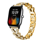xDfind Small Twist Diamond Metal Watch Band, 20mm For COROS APEX 2 42mm / PACE 2, 20mm For Huawei Watch GT4 / GT3 / GT2, 20mm For Amazfit Bip U / Bip Lite / Bip 3 Pro, 20mm For Amazfit GTS4 Mini/3/2 /2e/2 Mini, 20mm For Xiaomi Haylou RS4 Plus LS11 / LS...