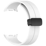 xDfind 折疊黑色扣環磁吸矽膠錶帶，適用於 Samsung Galaxy Watch8 / Watch8 Classic