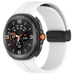 xDfind 折疊黑色扣環磁吸矽膠錶帶，適用於 Samsung Galaxy Watch8 / Watch8 Classic