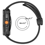 xDfind 折疊黑色扣環磁吸矽膠錶帶，適用於 Samsung Galaxy Watch8 / Watch8 Classic