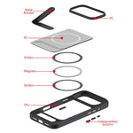 Kalebol MagSafe 隱形傾斜支架 PC 混合 TPU 保護殼，適用於 iPhone 14 Pro，適用於 iPhone 14 Pro Max，適用於 iPhone 13 Pro Max，適用於 iPhone 13 Pro，適用於 iPhone 13