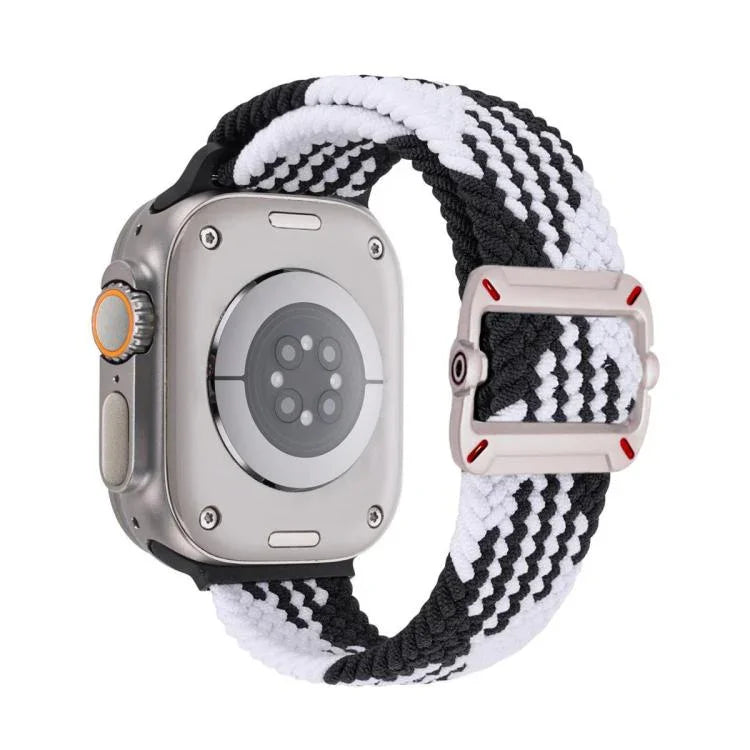 雙環機械扣尼龍編織錶帶，適用於Apple Watch 46mm / 49mm / 45mm / 44mm