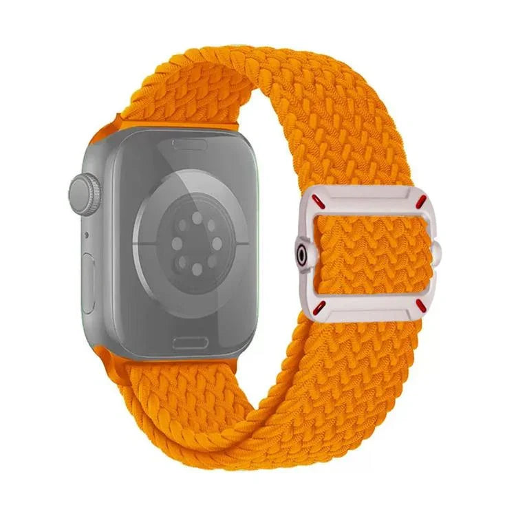 雙環機械扣尼龍編織錶帶，適用於Apple Watch 46mm / 49mm / 45mm / 44mm