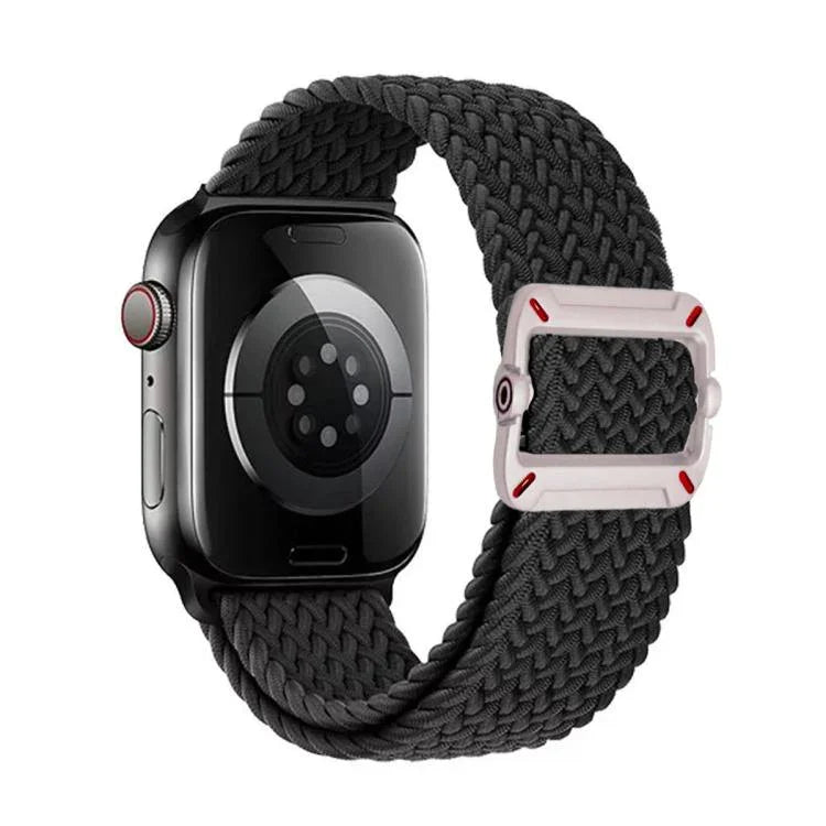 雙環機械扣尼龍編織錶帶，適用於Apple Watch 46mm / 49mm / 45mm / 44mm