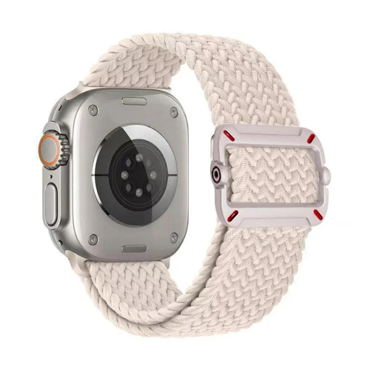 雙環機械扣尼龍編織錶帶，適用於Apple Watch 46mm / 49mm / 45mm / 44mm