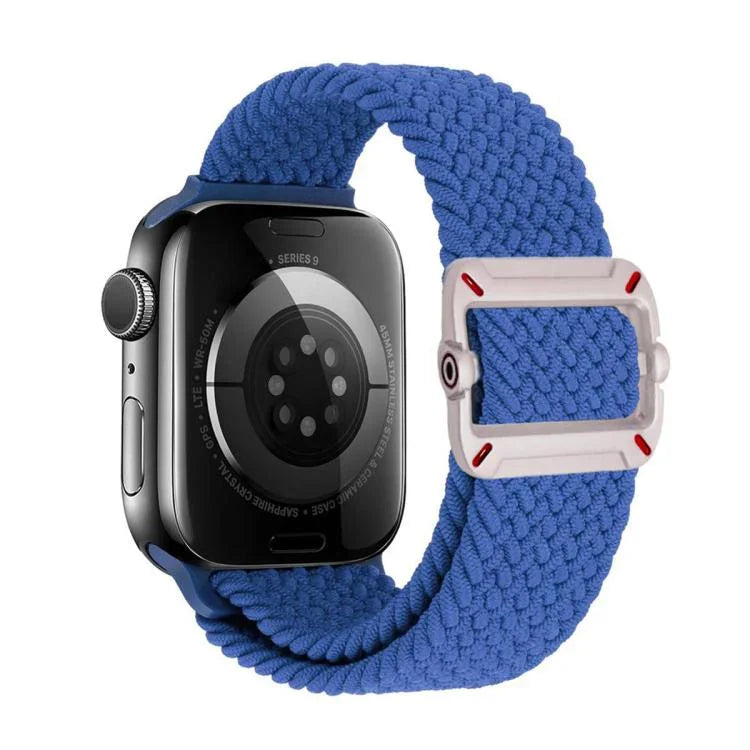 雙環機械扣尼龍編織錶帶，適用於Apple Watch 46mm / 49mm / 45mm / 44mm