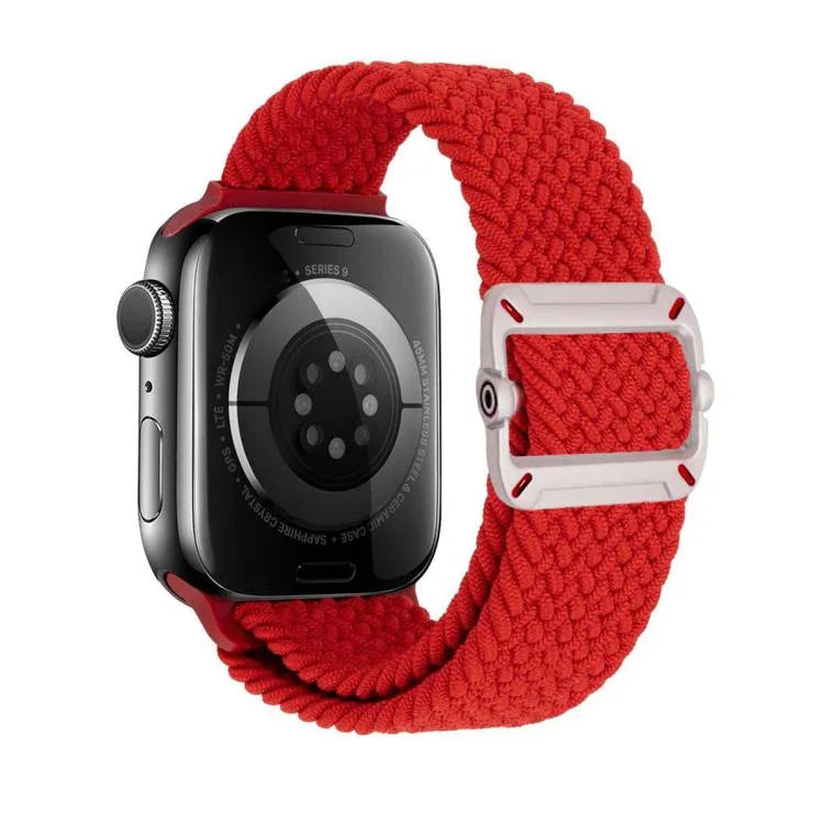 雙環機械扣尼龍編織錶帶，適用於Apple Watch 46mm / 49mm / 45mm / 44mm
