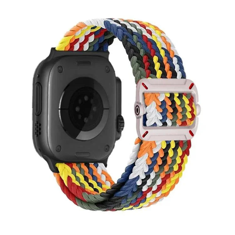 雙環機械扣尼龍編織錶帶，適用於Apple Watch 46mm / 49mm / 45mm / 44mm