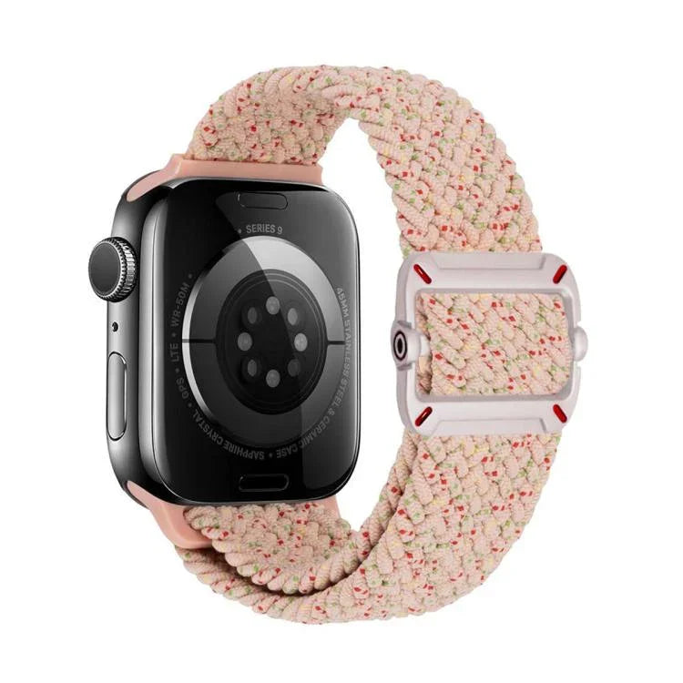 雙環機械扣尼龍編織錶帶，適用於Apple Watch 46mm / 49mm / 45mm / 44mm