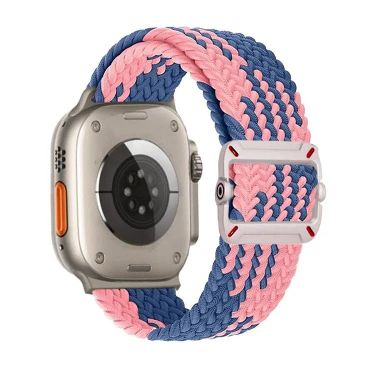 雙環機械扣尼龍編織錶帶，適用於Apple Watch 42mm / 41mm / 40mm / 38mm