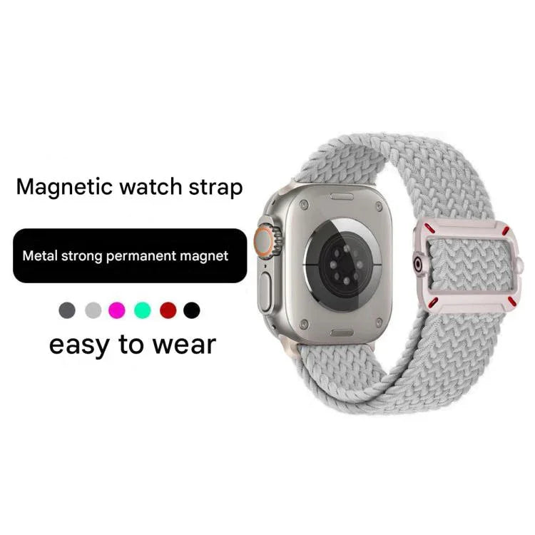 雙環機械扣尼龍編織錶帶，適用於Apple Watch 42mm / 41mm / 40mm / 38mm