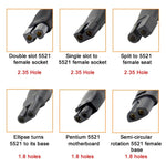 DC 5.5 x 2.1mm 母頭至剃鬚刀接口充電轉換器，7件/套，8件/套