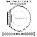 xDfind 小型扭紋鑽石金屬錶帶，適用於Apple Watch 38 / 40 / 41 / S10 42mm 20mm