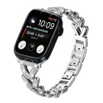 xDfind 小型扭紋鑽石金屬錶帶，適用於Apple Watch 38 / 40 / 41 / S10 42mm 20mm
