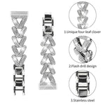 20mm xDfind Small Twist Diamond Metal Watch Band, For Fitbit Versa 4 / 3 / Sense / Sense 2