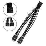 桌上型電腦主機板 2合1 9針 USB 轉接延長線，9針