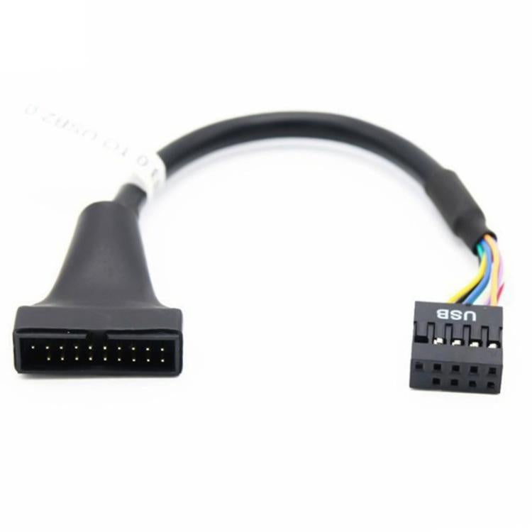 2條電腦主機板 USB3.0 轉接線，20針公對9針母，9針公對20針母