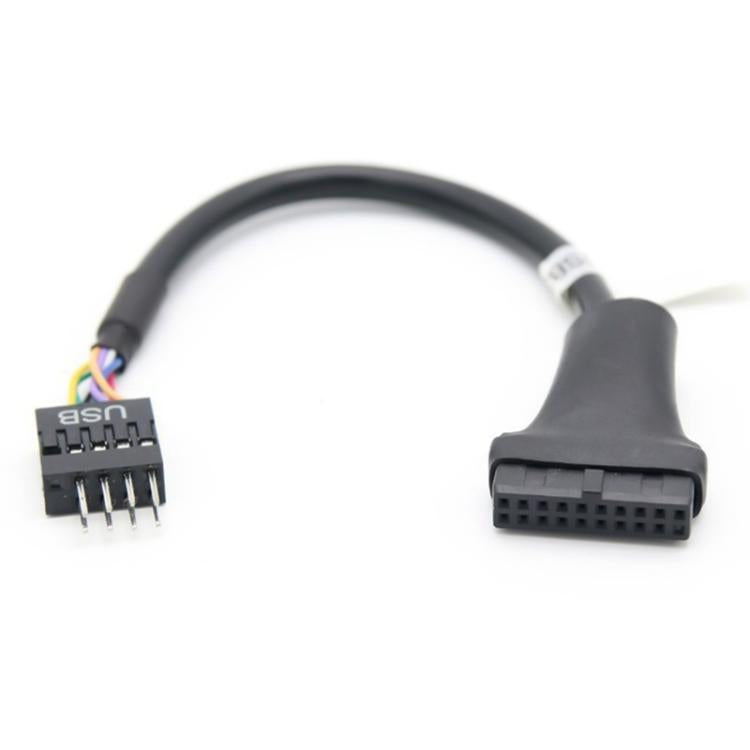 2條電腦主機板 USB3.0 轉接線，20針公對9針母，9針公對20針母