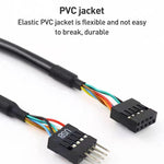 2條電腦主機板 USB3.0 轉接線，20針公對9針母，9針公對20針母