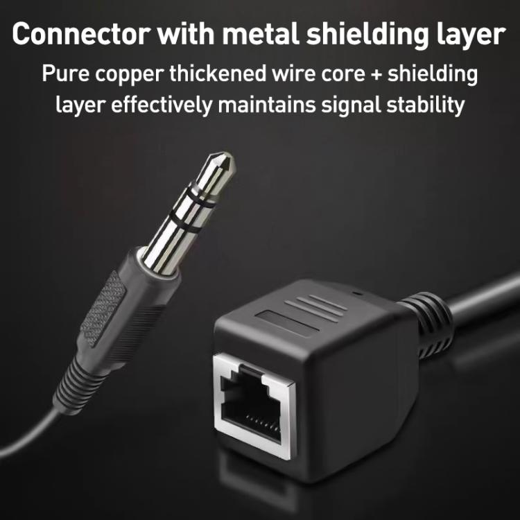 3.5mm 公對 RJ45 母網路埠觸控螢幕轉接線，適用 Thunderstone