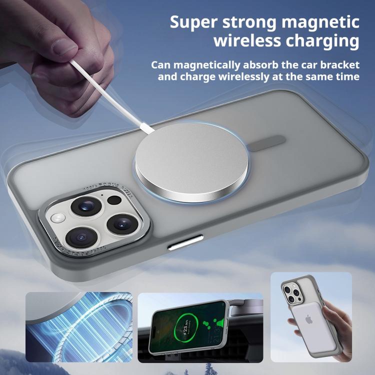 Kalebol 金屬鏡頭框 MagSafe 磨砂 PC 手機殼，適用於 iPhone 16 Pro、iPhone 16 Plus、iPhone 16、iPhone 15 Pro Max、iPhone 15 Pro