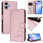 Litter Panda 壓紋 RFID 皮革手機殼附掛繩，適用於 iPhone 17e / 16e、iPhone 17 Pro Max、iPhone 17 Pro、iPhone 17、iPhone Air、iPhone 16 Pro Max、iPhone 16 Pro、iPhone 16 Plus