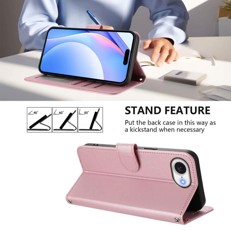 Litter Panda 壓紋 RFID 皮革手機殼附掛繩，適用於 iPhone 17e / 16e、iPhone 17 Pro Max、iPhone 17 Pro、iPhone 17、iPhone Air、iPhone 16 Pro Max、iPhone 16 Pro、iPhone 16 Plus