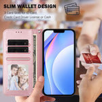 小熊貓浮雕RFID皮革手機殼附掛繩，適用於iPhone 11 Pro Max、iPhone 11、iPhone 11 Pro、iPhone X / XS、iPhone XR、iPhone XS Max、iPhone 8 Plus / 7 Plus