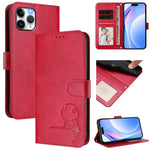 小熊貓浮雕RFID皮革手機殼附掛繩，適用於iPhone 11 Pro Max、iPhone 11、iPhone 11 Pro、iPhone X / XS、iPhone XR、iPhone XS Max、iPhone 8 Plus / 7 Plus
