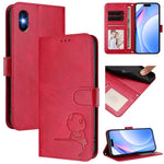 小熊貓浮雕RFID皮革手機殼附掛繩，適用於iPhone 11 Pro Max、iPhone 11、iPhone 11 Pro、iPhone X / XS、iPhone XR、iPhone XS Max、iPhone 8 Plus / 7 Plus