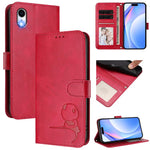 小熊貓浮雕RFID皮革手機殼附掛繩，適用於iPhone 11 Pro Max、iPhone 11、iPhone 11 Pro、iPhone X / XS、iPhone XR、iPhone XS Max、iPhone 8 Plus / 7 Plus