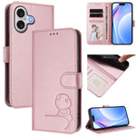 Litter Panda 壓紋 RFID 皮革手機殼附掛繩，適用於 iPhone 17e / 16e、iPhone 17 Pro Max、iPhone 17 Pro、iPhone 17、iPhone Air、iPhone 16 Pro Max、iPhone 16 Pro、iPhone 16 Plus