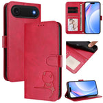 Litter Panda 壓紋 RFID 皮革手機殼附掛繩，適用於 iPhone 17e / 16e、iPhone 17 Pro Max、iPhone 17 Pro、iPhone 17、iPhone Air、iPhone 16 Pro Max、iPhone 16 Pro、iPhone 16 Plus