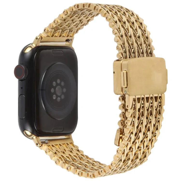 磁吸扣鋼網金屬錶帶，適用於Apple Watch 46mm / 49mm / 45mm / 44mm，適用於Apple Watch 42mm / 41mm / 40mm / 38mm