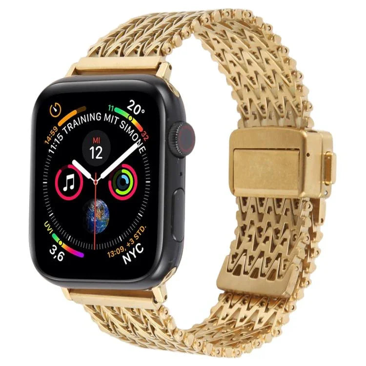 磁吸扣鋼網金屬錶帶，適用於Apple Watch 46mm / 49mm / 45mm / 44mm，適用於Apple Watch 42mm / 41mm / 40mm / 38mm