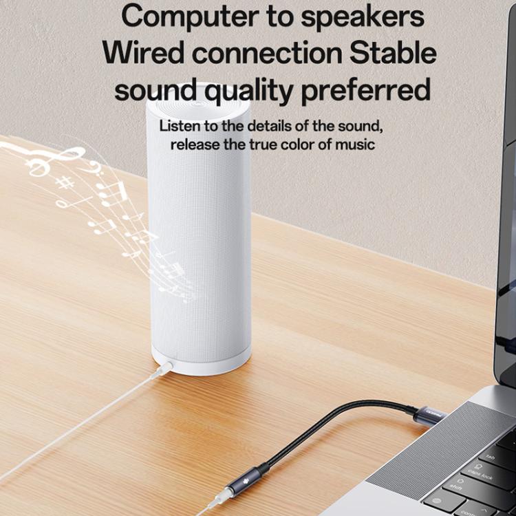 Yesido YAU46 USB轉3.5毫米鋁合金音頻轉接器，YAU46