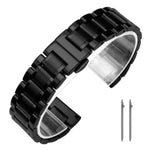 xDfind Five-bead Solid Stainless Steel Butterfly Buckle Watch Band, 14mm, 18mm, 20mm, 22mm