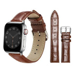 xDfind 竹紋針扣皮革錶帶，適用於Apple Watch 42 / 44 / 45 / 46 / 49mm，適用於Apple Watch 38 / 40 / 41 / S10 42mm