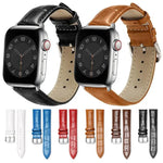 xDfind 竹紋針扣皮革錶帶，適用於Apple Watch 42 / 44 / 45 / 46 / 49mm，適用於Apple Watch 38 / 40 / 41 / S10 42mm