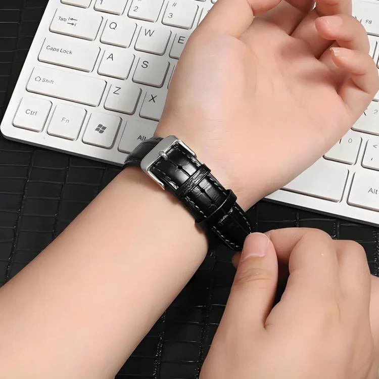 xDfind 竹紋針扣皮革錶帶，適用於Apple Watch 42 / 44 / 45 / 46 / 49mm，適用於Apple Watch 38 / 40 / 41 / S10 42mm