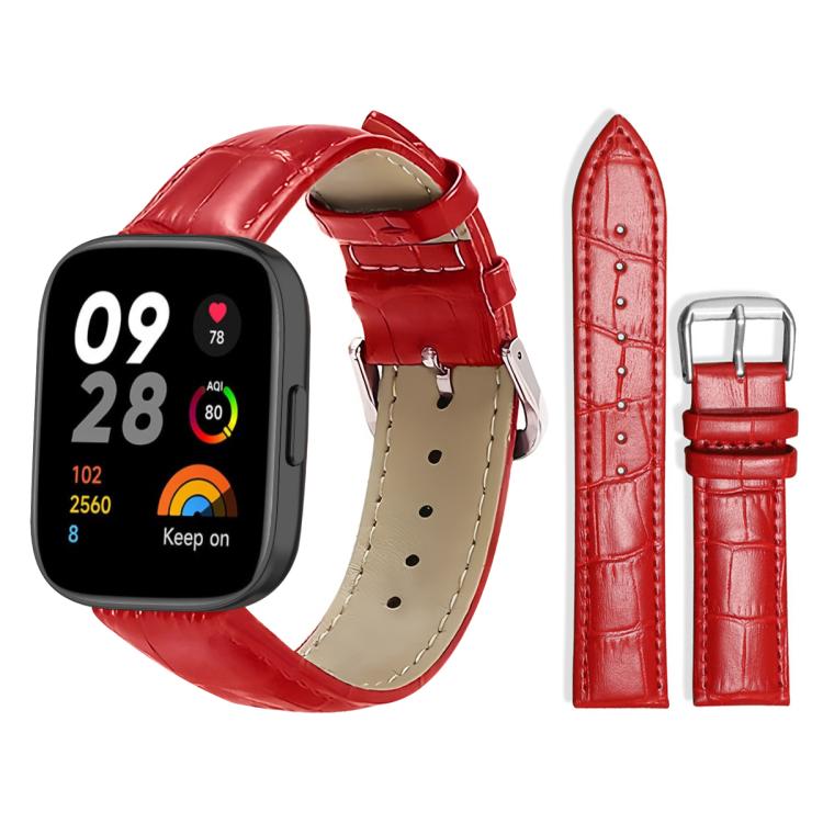 xDfind Bamboo Texture Pin Buckle Leather Watch Band, For Xiaomi Band 10 Pro / 9 Pro / Redmi Watch 6, For Xiaomi Smart Band 10 / 9 / 8 / NFC 14mm, For Redmi Watch 3 Active / Lite 20mm, For Redmi Watch 3 20mm