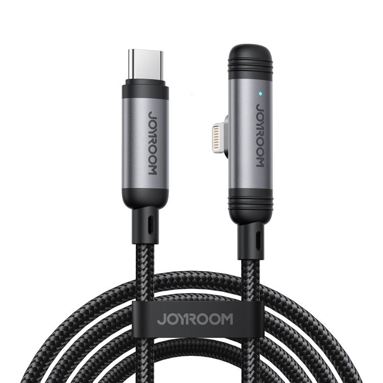 JOYROOM S-A56 EnjoyX 系列 30W Type-C 轉 8 Pin 90 度快充數據線，Type-C 轉 8 Pin