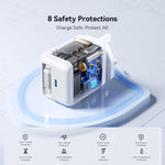 JOYROOM JR-TCL06 67W USB-C / Type-C 埠 GaN 快速充電器，附可伸縮充電線，英規插頭