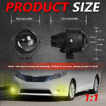 T10 2pcs/Pack 55W 3 inch High Power Dual Lens Fog Light, Universal Double Holder, T10