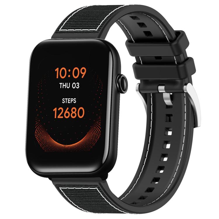 xDfind Hybrid Nylon Braid Silicone Watch Band, 20mm For Ticwatch GTH / E3 / E / 2, 22mm For Ticwatch Pro X / Pro 3 / Pro