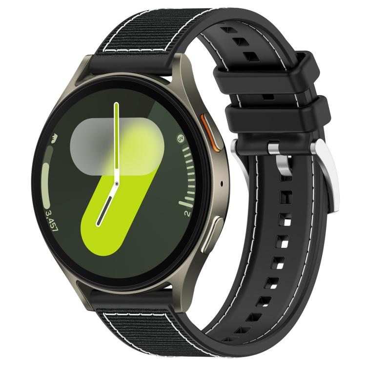 xDfind 混合尼龍編織矽膠錶帶，適用於 Samsung Galaxy Watch Ultra / Ultra 2025 22mm，適用於 Samsung Galaxy Watch 7 / 6 / 5 / FE 20mm
