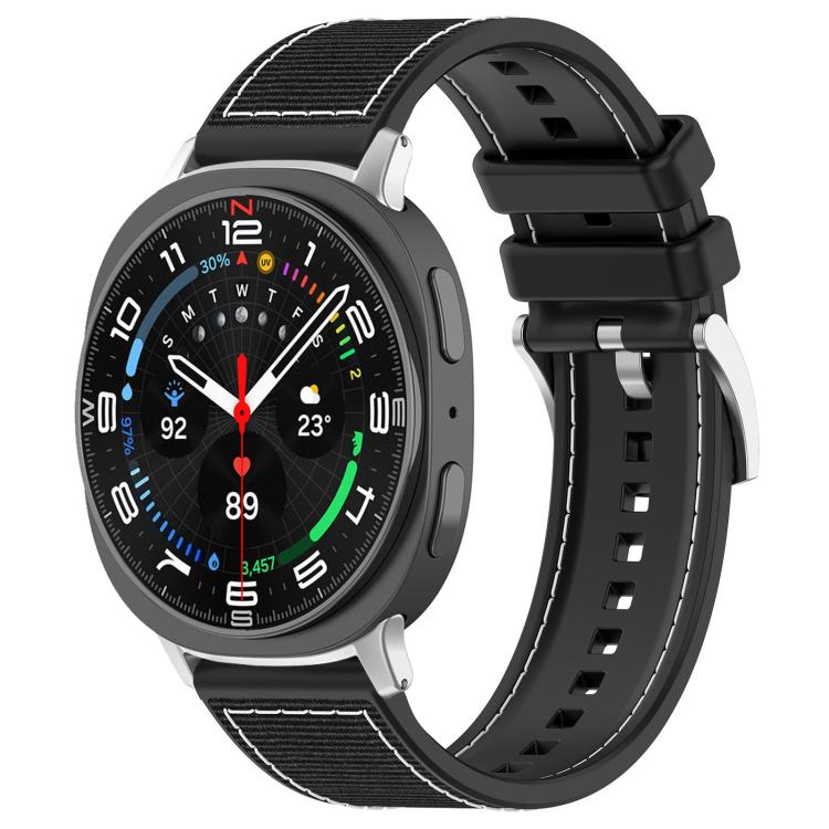 xDfind 混合尼龍編織矽膠錶帶，適用於 Samsung Galaxy Watch Ultra / Ultra 2025 22mm，適用於 Samsung Galaxy Watch 7 / 6 / 5 / FE 20mm