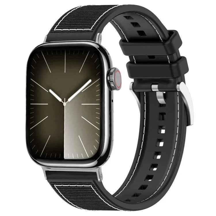 xDfind 混合尼龍編織矽膠錶帶，適用於Apple Watch 42 / 44 / 45 / 46 / 49mm 22mm，適用於Apple Watch 38 / 40 / 41 / S10 42mm 20mm